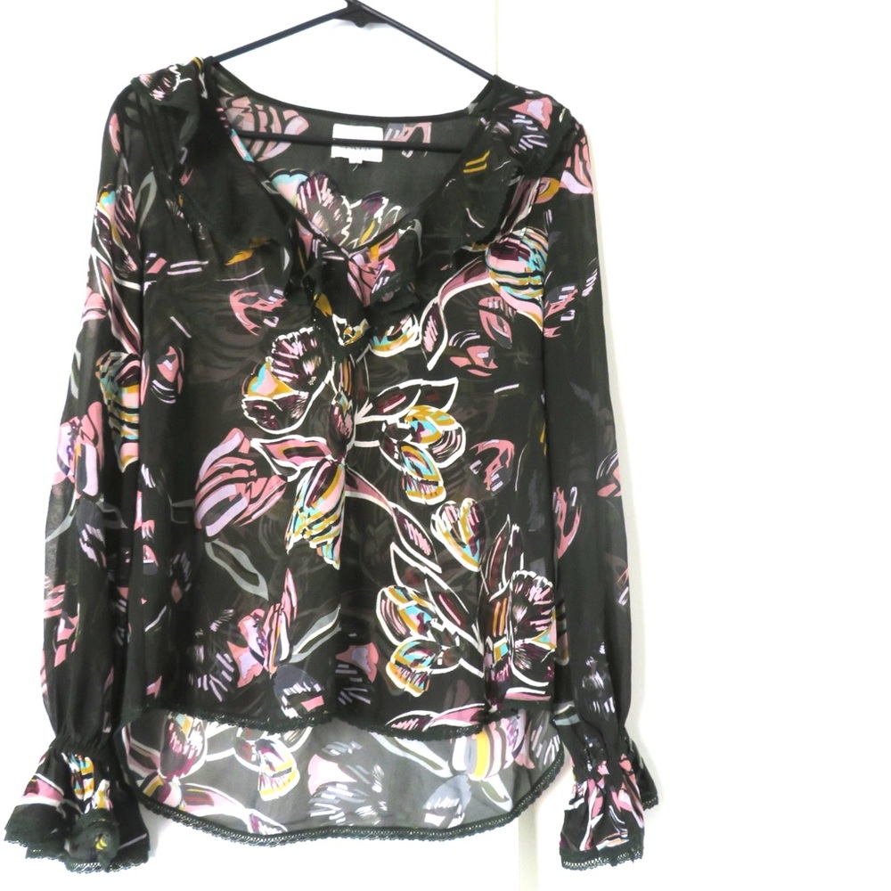 Anthropologie TRYB sheer top 🌱